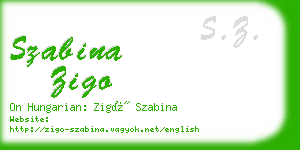 szabina zigo business card